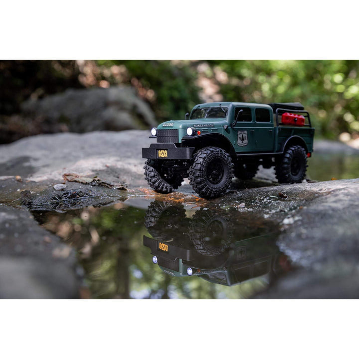 Axial RC Truck SCX24 40's 4 Door Dodge Power Wagon Green 1/24 4 Wheel Drive-RTR(Everything Needed to Run Included) AXI00007T2