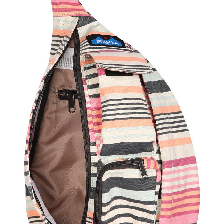 KAVU Mini Rope Bag Cotton Crossbody Sling One Size Beach Tie Dye