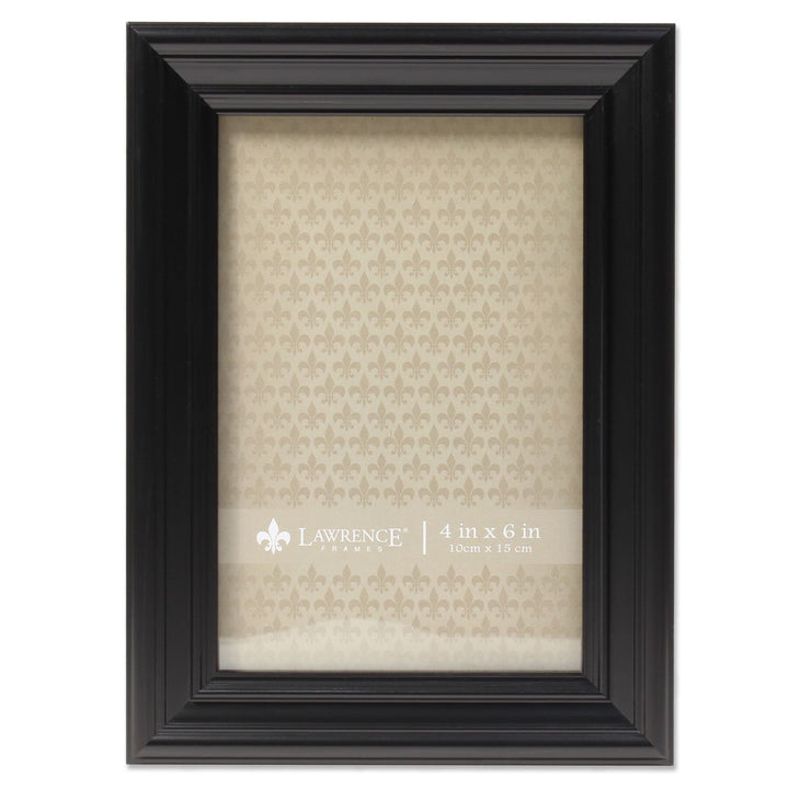 Lawrence Frames 535446 Black 4x6 Classic Detailed Picture Frame