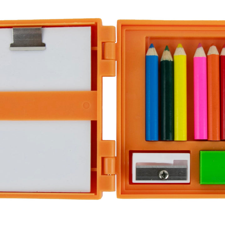 World's Smallest You Create Artist Drawing Kit. Miniature Creative Art Craft Set. Includes: 6 Color Pencils, Sharpener, Eraser, Pad, and Drawing Board/Easel.