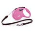 FLEXI New Classic Retractable Dog Leash (Cord), Ergonomic, Durable and Tangle Free Pet Walking Leash for Dogs Up to 26 lbs, 16 ft, Small, Pink Small - 16 ft