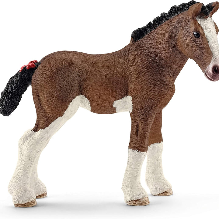 Schleich Farm World, Farm Animal Horse Toys for Kids and Toddlers, Clydesdale Foal Figurine, Ages 3+ new version