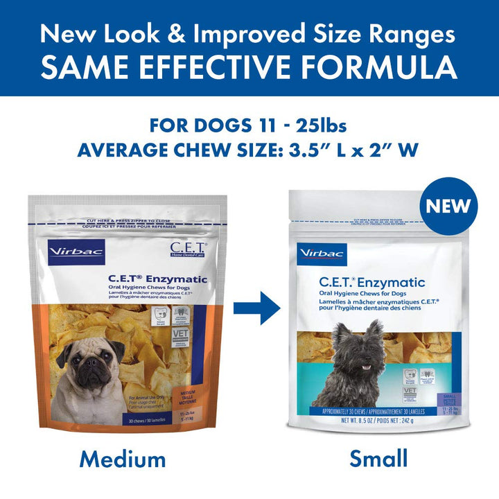Virbac CET Enzymatic Oral Hygiene Chews for Dogs, Beef, 8.5 ounces 8.5 Ounce (Pack of 1)