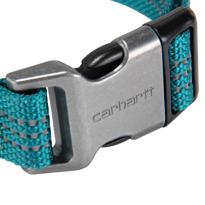 Carhartt Fully Adjustable Nylon Webbing Collars for Dogs, Reflective Stitching for Visibility, Shaded Spruce (Nylon Webbing), Large Shaded Spruce (Nylon Webbing)