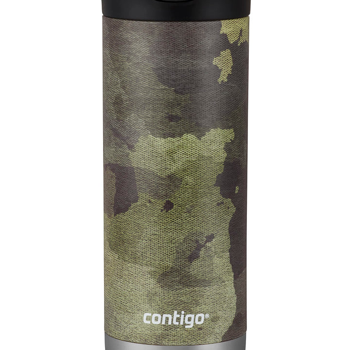 Contigo Huron Vacuum-Insulated Stainless Steel Travel Mug with Leak-Proof Lid, Keeps Drinks Hot or Cold for Hours, Fits Most Cup Holders and Brewers, 20oz Camo