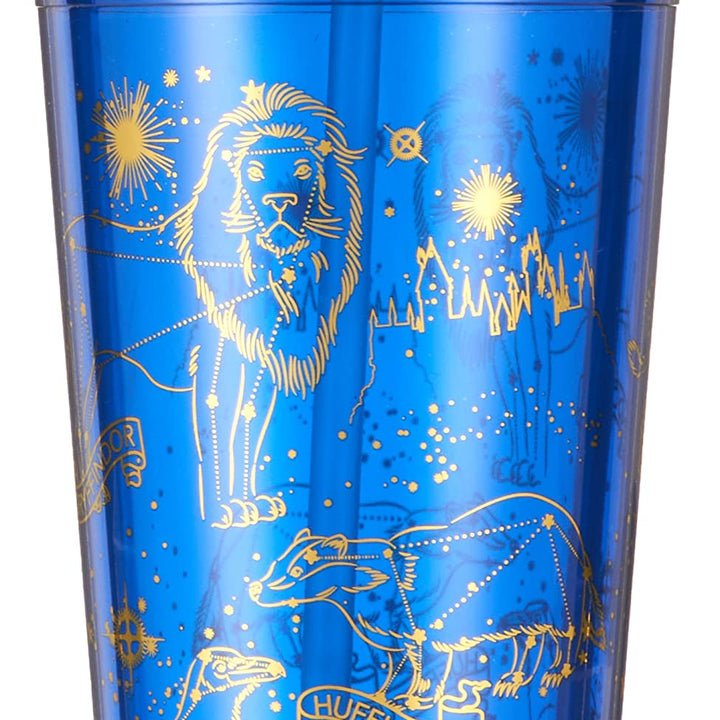 Spoontiques - Harry Potter Tumbler Constellations - Foil Cup with Straw - Navy - 20 oz