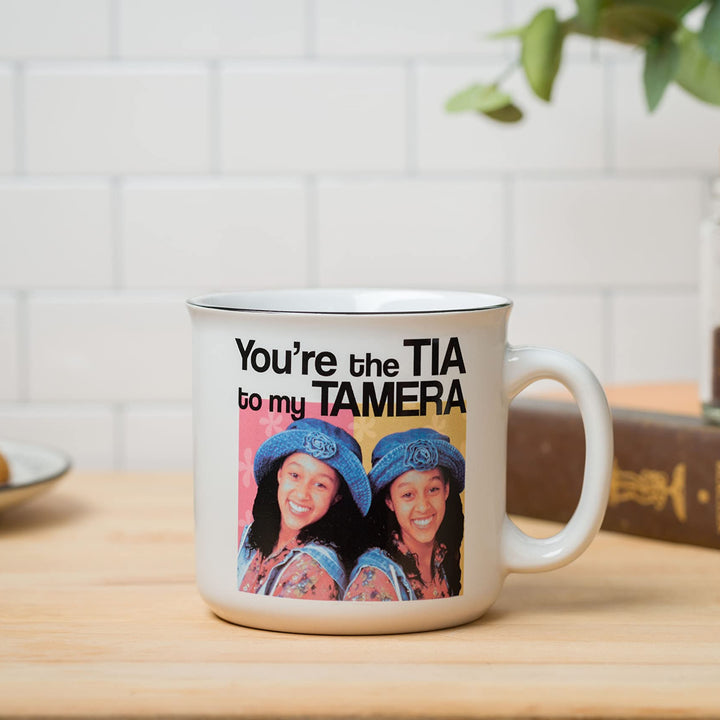 Silver Buffalo Sister Sister Tia to My Tamera Ceramic Camper Coffee Mug, 20 Ounces