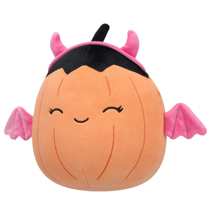 Squishmallows Original 8-Inch Margie Pumpkin in Pink Devil Costume - Official Jazwares Halloween Plush (Little)