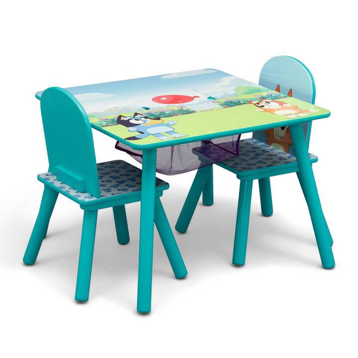 Delta Children Kids Table Storage (2 Chairs Included) -Ideal for Arts & Crafts, Snack Time, Homeschooling, Homework & More, Baby Shark, 3 Piece Set