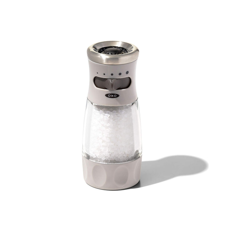 NEW OXO Good Grips Contoured Mess-Free Salt Grinder Gray