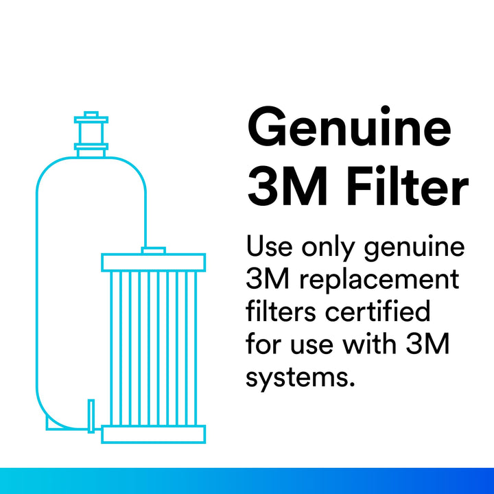 3M Aqua-Pure Under Sink Replacement Water Filter Cartridge AP217, Full Flow, white, 2