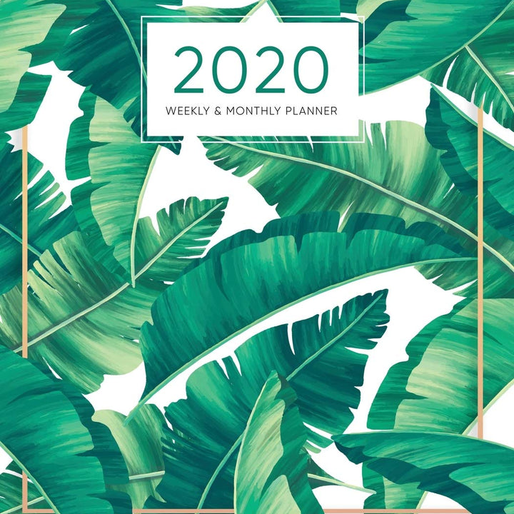 2020 Weekly and Monthly Planner: 2019-2020 Agenda, Academic Planner, Organizer & Journal, Large, 16 Month Calendar (September 2019 - December 2020) | Tropical Leaves Frame