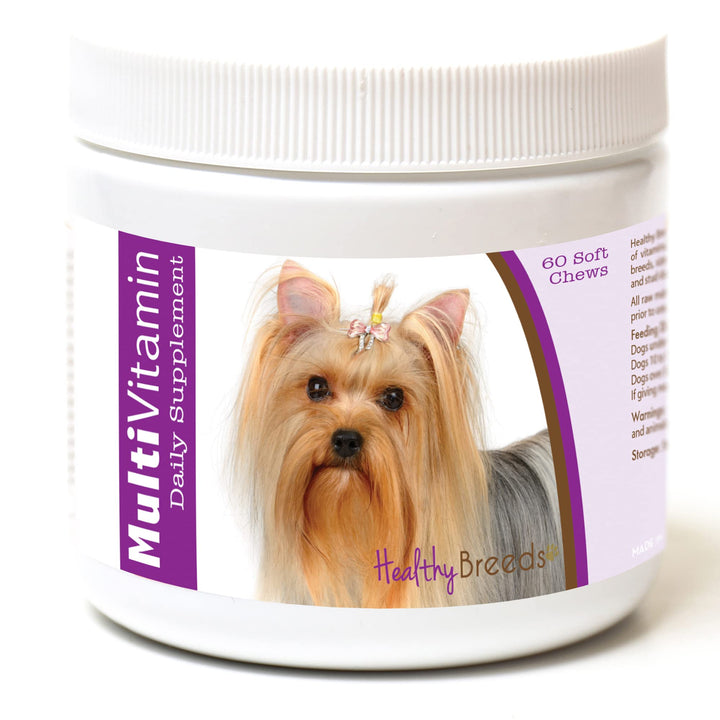 Healthy Breeds Yorkshire Terrier Multi-Vitamin Soft Chews 60 Count Yorkshire Terrier, Light Brown 60 Ct
