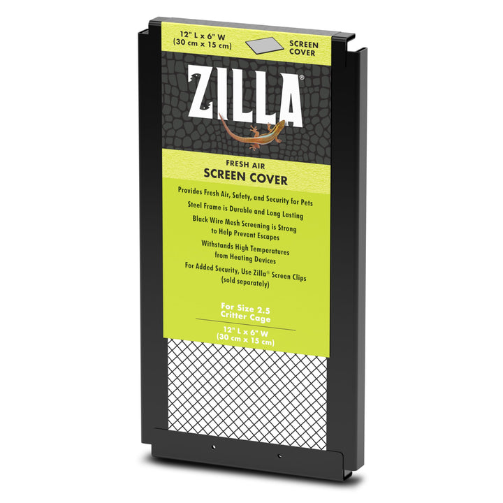 Zilla Reptile Terrarium Covers Fresh Air Screen, 12x6-inch 12" x 6"