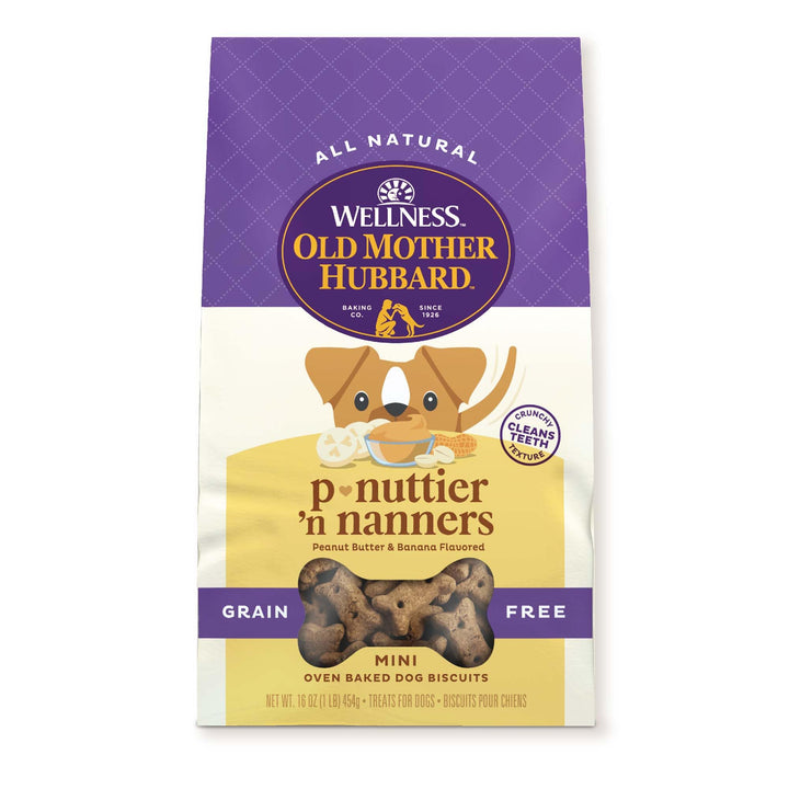 Wellness Old Mother Hubbard Pick of the Patch Grain Free Natural Dog Treats, Crunchy Oven-Baked Biscuits, Ideal for Training, Mini Size, 16 ounce bag Pumpkin & Carrot 1 Pound (Pack of 1)