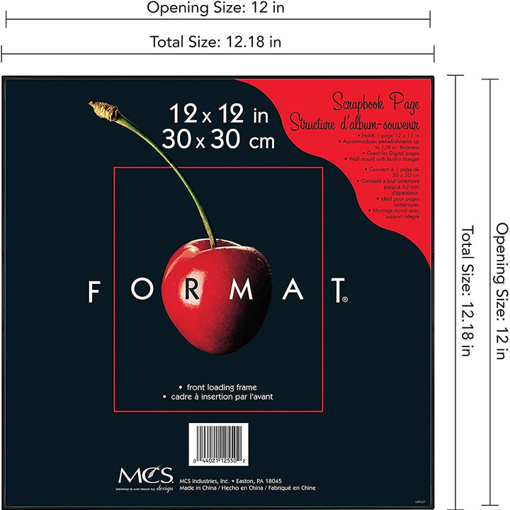 MCS Format Picture Frames, Gallery Wall Frames, Black, 6 x 8, 12-Pack 12 pk 6 x 8 in