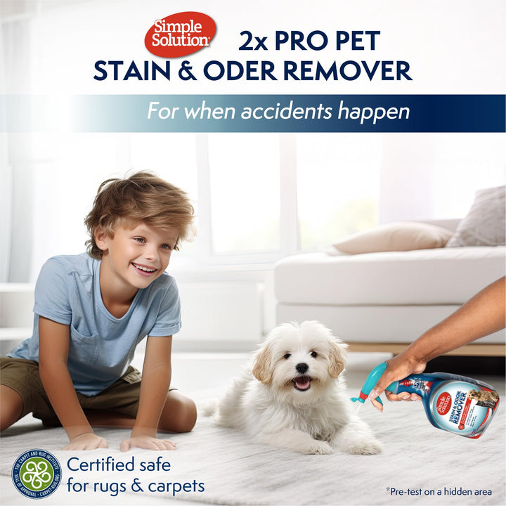 Simple Solution Pet Stain and Odor Remover | Enzymatic Cleaner with 2X Pro-Bacteria Cleaning Power | Floral Fresh, 1 Gallon 128 Fl Oz (Pack of 1)