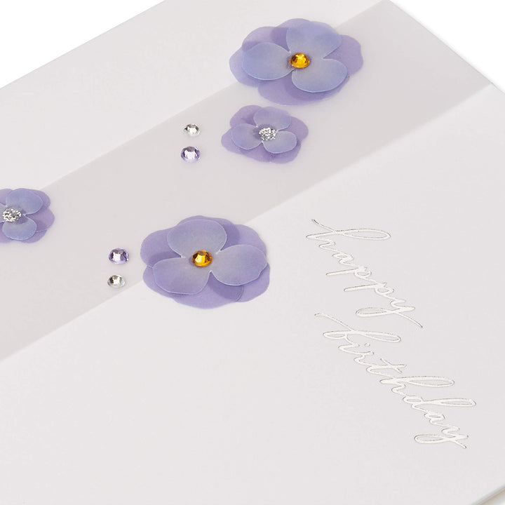 Papyrus Birthday Card (Truly Special) Purple Floral