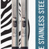 Zebra Pen F-301 Retractable Ballpoint Pen, Stainless Steel Barrel, Fine Point, 0.7mm, Black Ink, 2-Pack