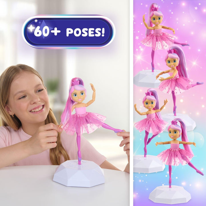 WowWee Twirl Along Dancing Doll, Lena Ballerina, with Wand and Light-Up Stage (Ages 3+)