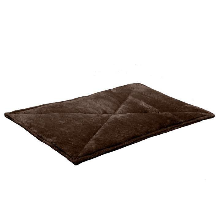 Furhaven ThermaNAP Self-Warming Cat Bed for Indoor Cats & Large/Medium Dogs, Washable & Reflects Body Heat - Quilted Faux Fur Reflective Bed Mat - Espresso, Large ThermaNAP Pad - Quilted Faux Fur (Espresso) 36.0"L x 24.0"W x 0.3"Th Self-Warming Only