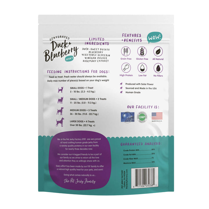 Premium Dog Treats | 100% Human Grade | USA Made | Grain Free | Duck and Blueberry 12 oz. Duck & Blueberry 12 Ounce (Pack of 1)