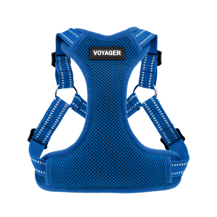 Best Pet Supplies Voyager Adjustable Dog Harness with Reflective Stripes for Walking, Jogging, Heavy-Duty Full Body No Pull Vest with Leash D-Ring, Breathable All-Weather - Harness (Royal Blue), XS Harness (Royal Blue) XS (Chest: 13 - 16")