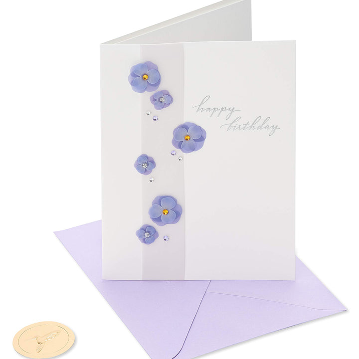 Papyrus Birthday Card (Truly Special) Purple Floral