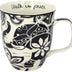 Karma Ceramic Black and White Boho Mug, 1 Count (Pack of 1), Elephant , 16 oz