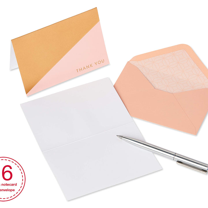 Papyrus Thank You Cards with Envelopes, Geometric (14-Count)