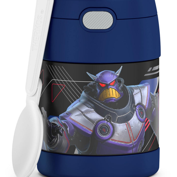 Disney Pixar Lightyear THERMOS FUNTAINER 10 Ounce Stainless Steel Vacuum Insulated Kids Food Jar with Spoon