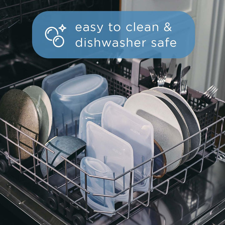 Stasher Reusable Silicone Storage Bag, Food Storage Container, Microwave and Dishwasher Safe, Leak-free, Sandwich, Galapagos