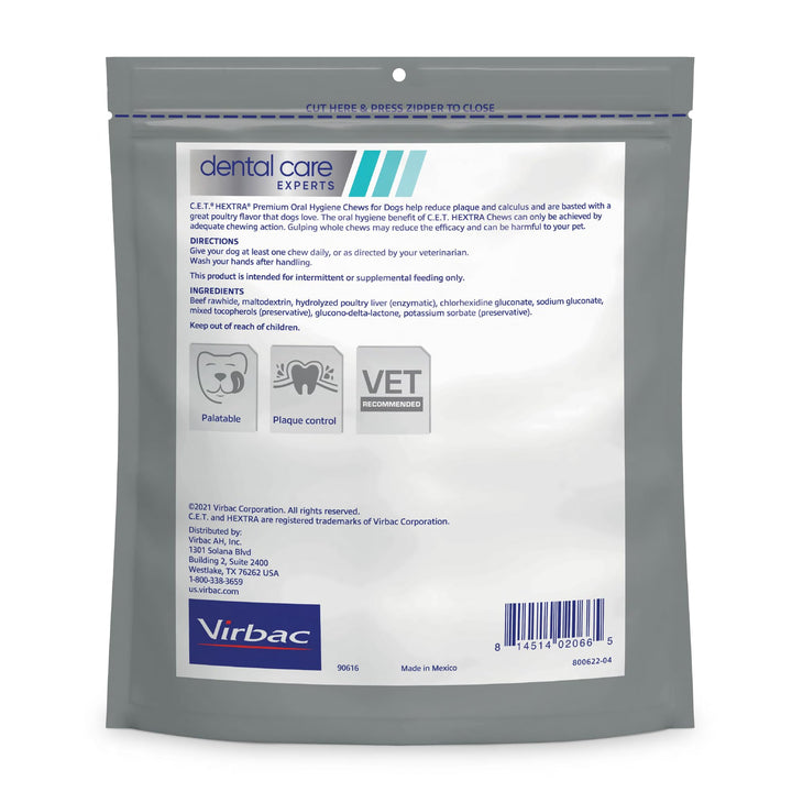 Virbac CET HEXtra Premium Oral Hygeine for Dogs, 26-50 lbs.