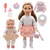 New Adventures Little Darlings Sweet Sisters, 18” Big Sister & 12” Baby Sister (8647l)