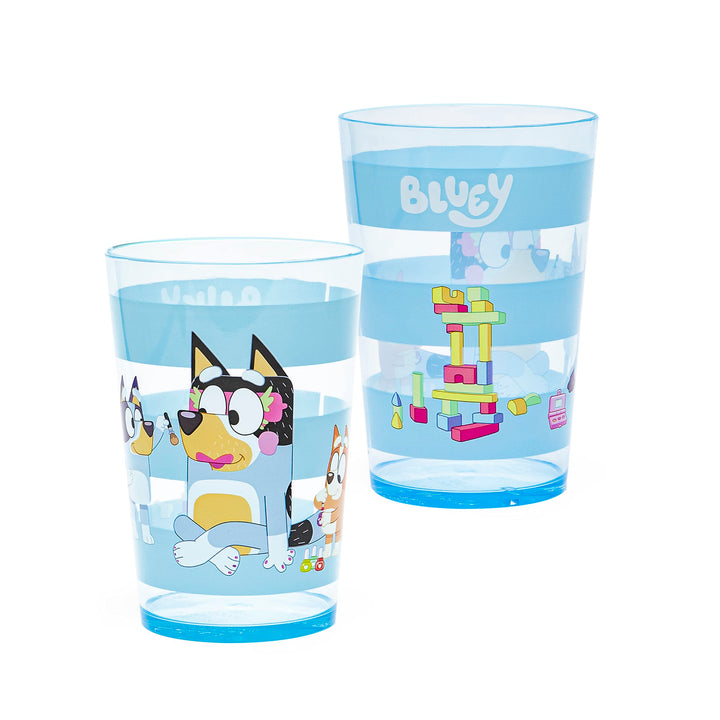 Zak Designs Bluey Nesting Tumbler Set Includes Durable Plastic Cups with Variety Artwork, Fun Drinkware is Perfect for Kids (14.5 oz, 4-Pack, Non-BPA)