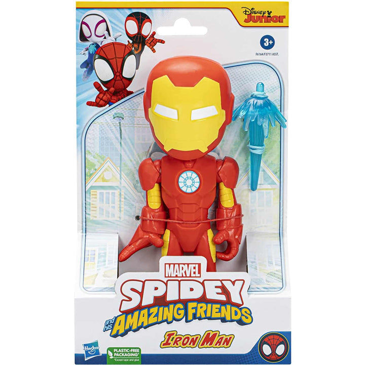 Spidey and his Amazing Friends Supersized Iron Man Action Figure, 9-Inch Avengers Action Figures, Marvel Super Hero Preschool Toys for 3+ Years