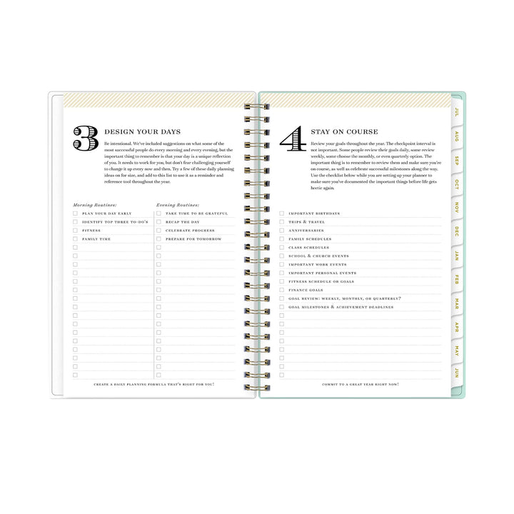 Blue Sky Day Designer for 2023-2024 Academic Year Weekly and Monthly Planner, 5' x 8', Frosted Cover, Wirebound, Secret Garden Mint (137900-A24) 5" x 8" Old Version