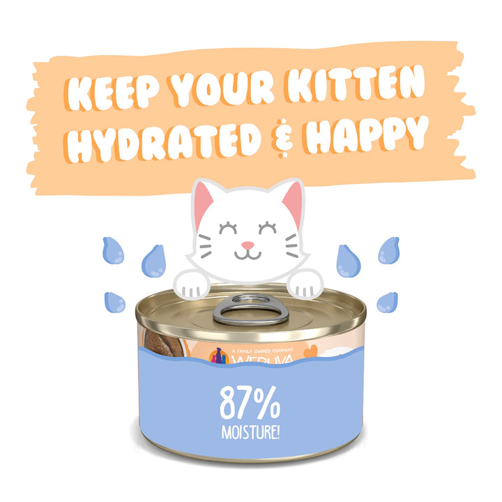 Weruva Kitten, Tuna & Salmon Formula in a Hydrating Purée 3oz Can (Pack of 12) 3 Ounce (Pack of 12)