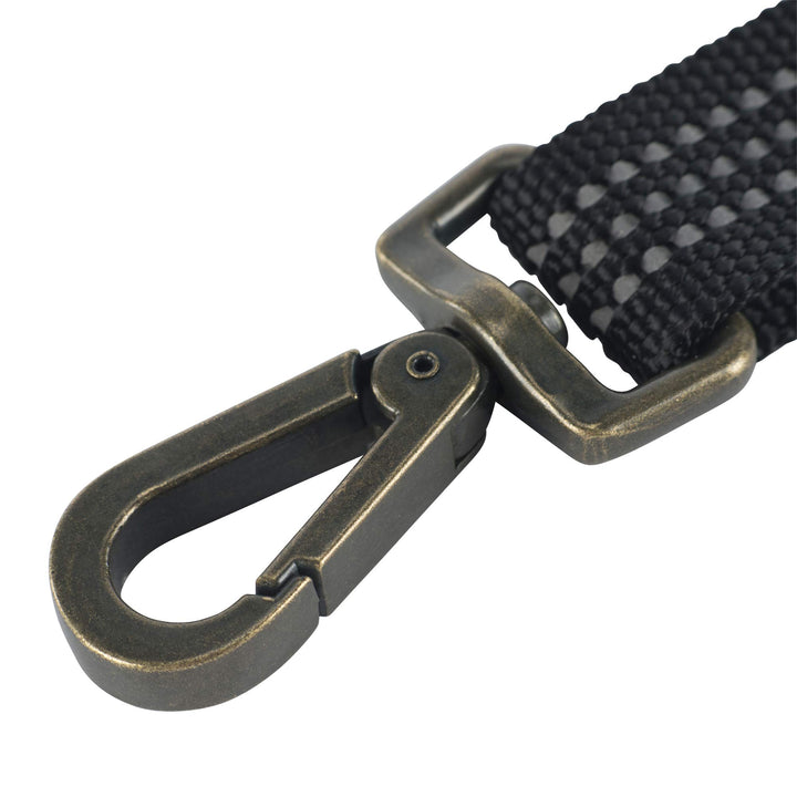 Carhartt Dog Leash Black/Brushed Brass, Large Black (Nylon Webbing)