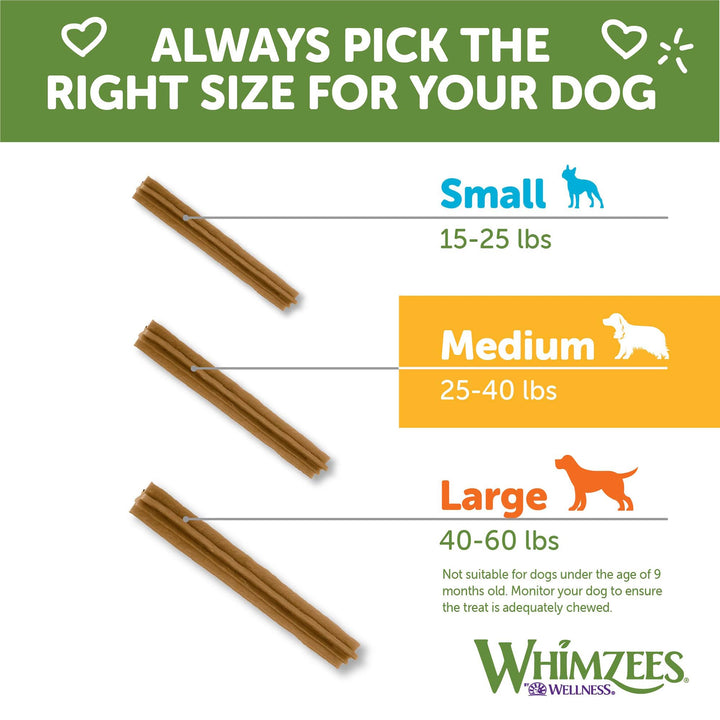 WHIMZEES by Wellness Value Box Natural Dental Chews for Dogs, Long Lasting Treats, Grain-Free, Freshens Breath, Small Breed, 89 count Dental Small 2.9 Pound (Pack of 1)