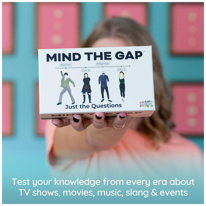 Mind The Gap Just The Questions, Expansion Pack with 1000 New Questions for All Generations + 50 New Challenge Cards