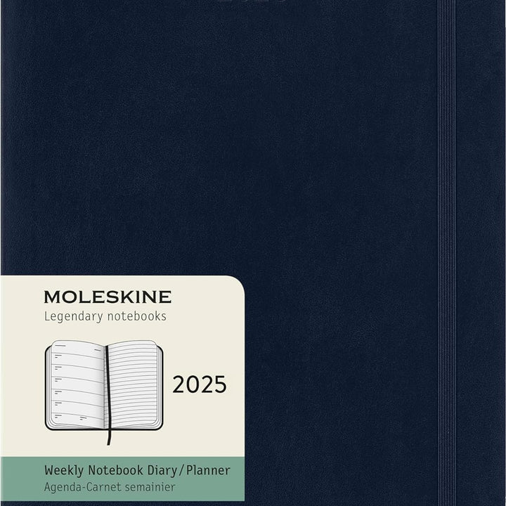 Moleskine Classic 12 Month 2025 Monthly Planner, Soft Cover, XL (7.5" x 9.75"), Black, 128 pages