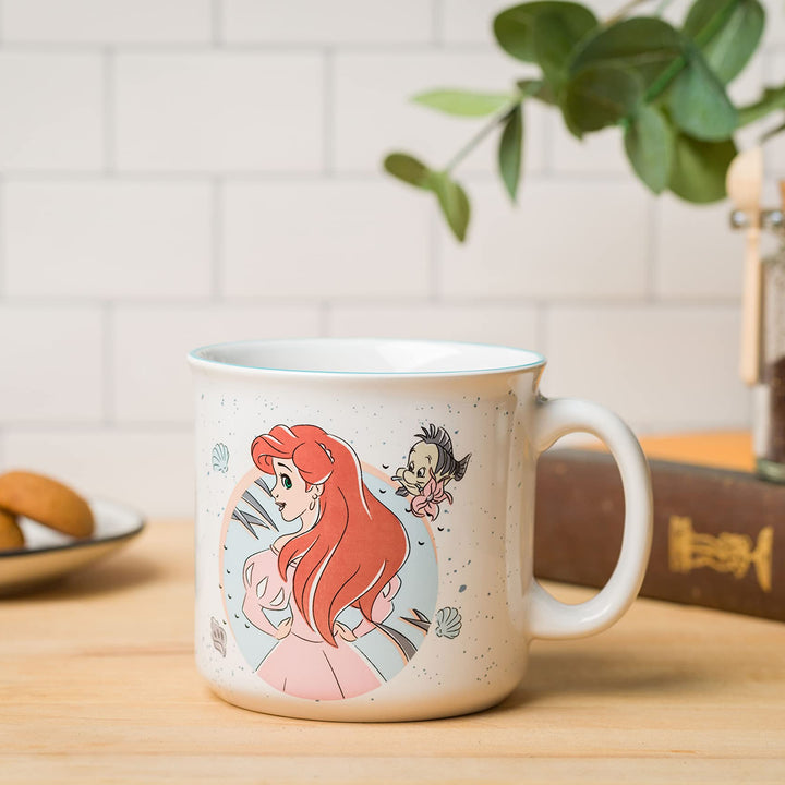 Silver Buffalo Disney Princess Ariel Back View Ceramic Camper Mug, 20 Ounces