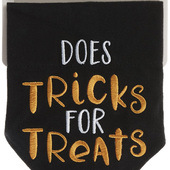 Pearhead Trick or Treat Bandana, Fall Holiday Dog Apparel, Halloween Dog Costume, Dog Slip On Collar Accessories, Small/Medium, S/M Trick or Treat Bandana, M/L