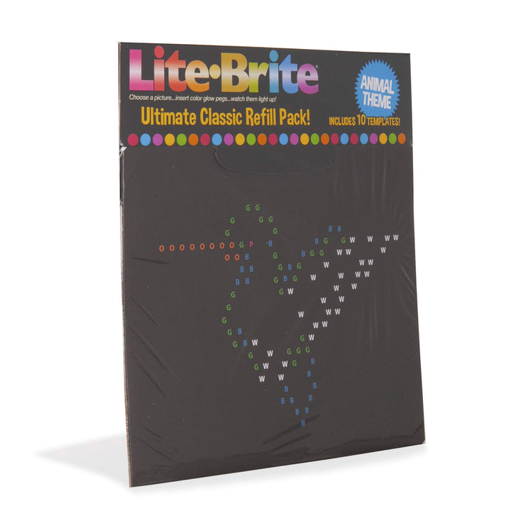 Lite Brite Ultimate Classic Refill Pack - Animal Theme - 10 Reusable Templates -  Exclusive