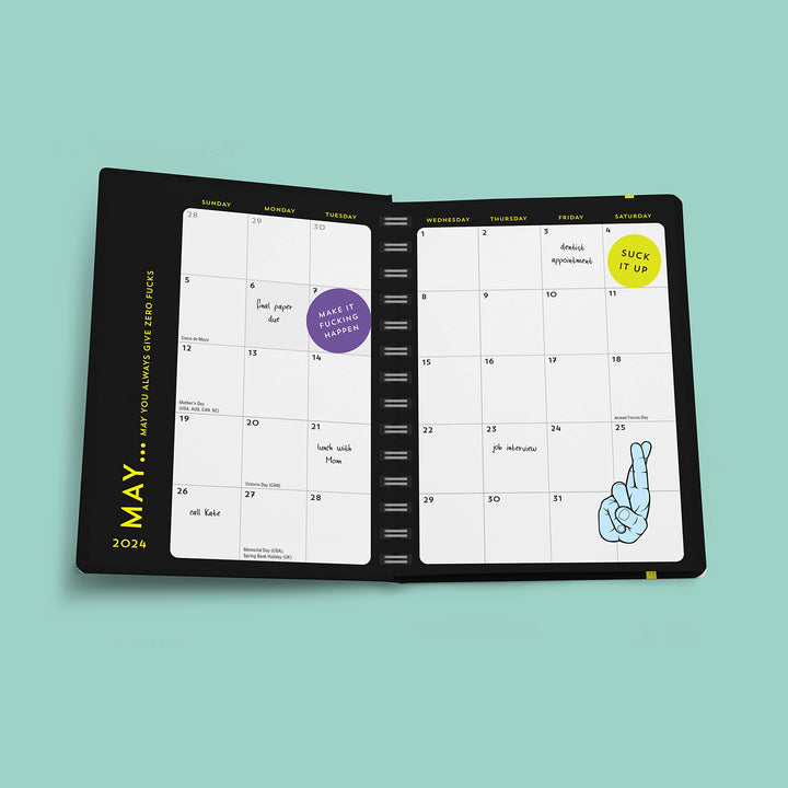 2024 Carpe F*cking Diem Planner: 17-Month Weekly Organizer with Stickers to Get Shit Done Monthly (Thru December 2024)