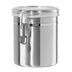 OGGI Stainless Steel Kitchen Canister 52 fl oz - Airtight Clamp Lid, Clear See-Thru Top - Ideal for Kitchen Storage, Food Storage, Pantry Storage. Large Size 5" x 6". 47-ounce Airtight Canister