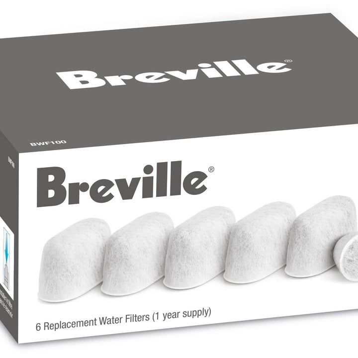 Breville Bwf100 Replacement Charcoal Water Filters Single Cup Brewer-6 Pack