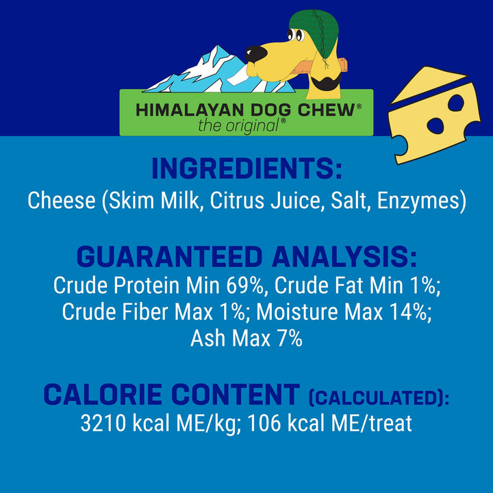 Himalayan Dog Chew Original Yak Cheese Dog Chews, 100% Natural, Long Lasting, Gluten Free, Healthy & Safe Dog Treats, Lactose & Grain Free, Protein Rich, Small Dogs 15 Lbs & Smaller, 3.3 oz