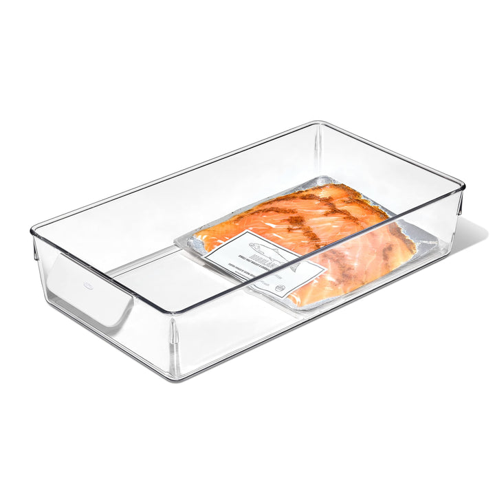 OXO Good Grips Fridge Organization Bin 8 in x 14 in - for Cheese, Meat, Fish and More Storage Bin 8 x 14 in